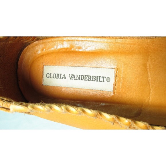 Gloria Vanderbilt Woven Leather Moccasin Loafers Flats Orange Women's Size 10 M - Picture 8 of 9